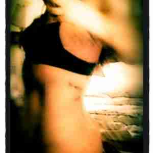 on my bed  bedtime sexy modeling big booty greyscale