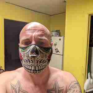 Just me 5'5 shaved head and tattoos Fuckedoff