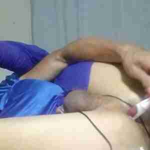 Hot nasty bitch I Me &  wearing sexy lingerie with makeup Crossdressing, cocksucking self-toesucking ladyboy