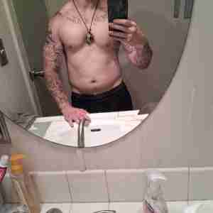 Just me Stiff ass white boy tattoo up trying to keep in on the down low Tonighr