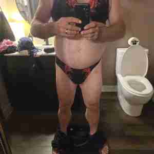 Naughty Just a cd having fun Caged, plugged ,panties ,crossdressing